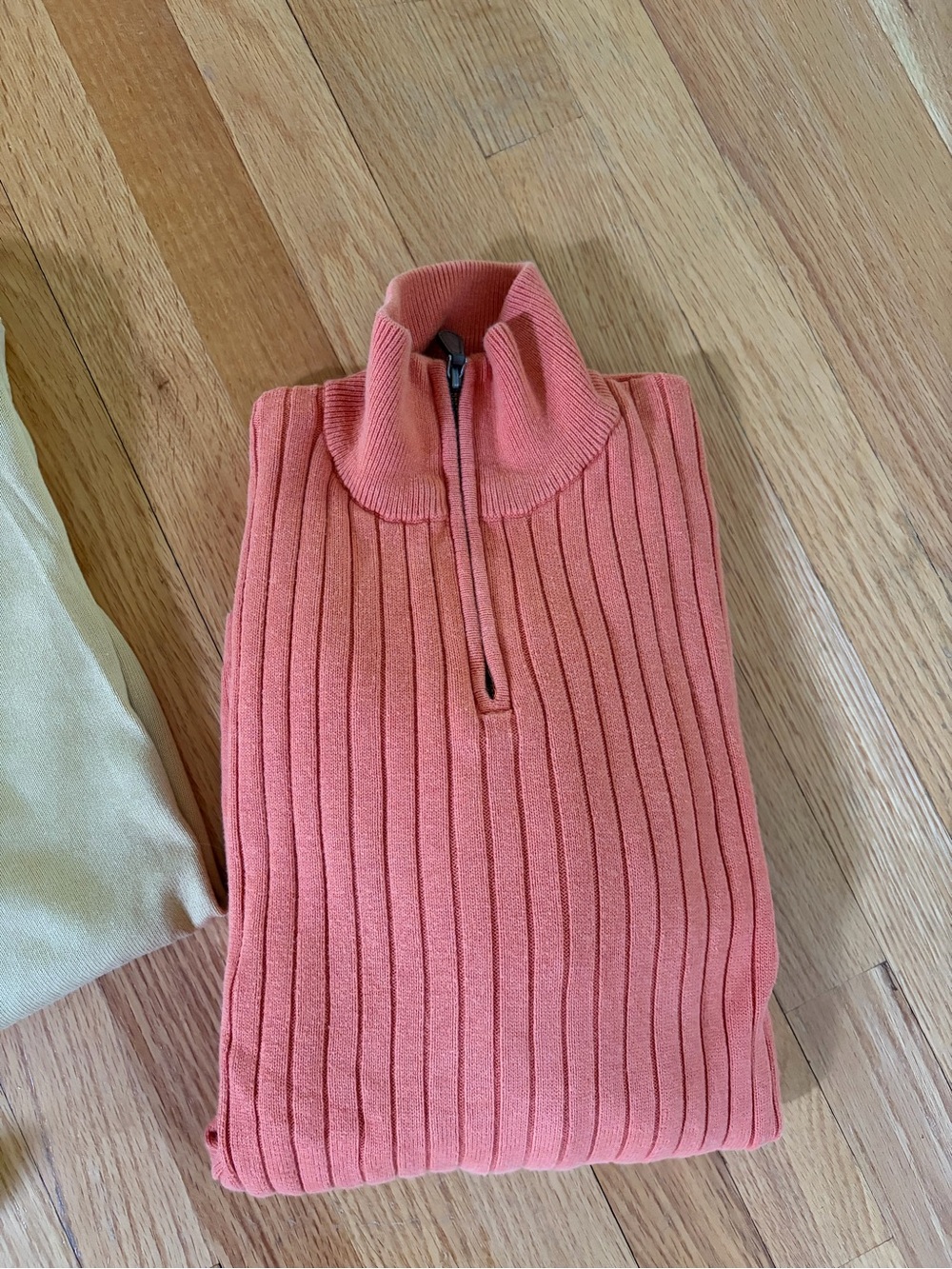 Lands' End Men's Navy Crewneck Sweater, J Crew Orange and Gold - Large - Picture 3 of 16